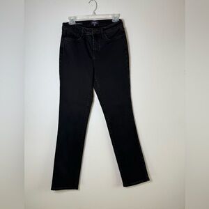NYDJ Black Straight Leg Jeans